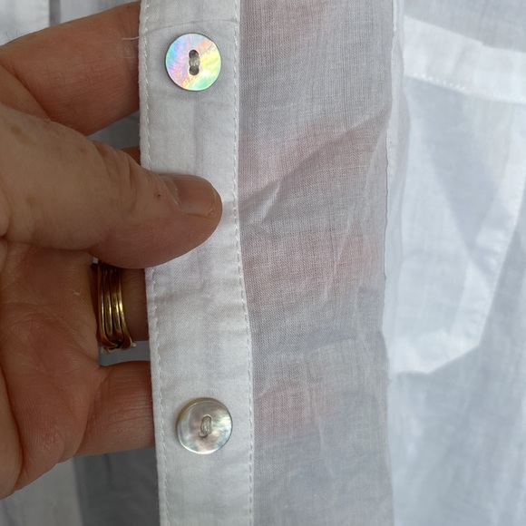 Merona White LS Button-down Shirt Size Large - Picture 4 of 9